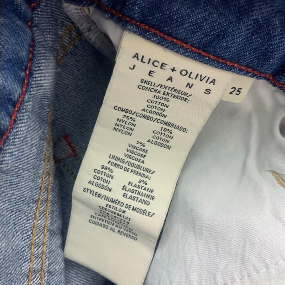 Alice + Olivia Harper Embellished Ripped Jeans - NWT - Picture 8 of 14